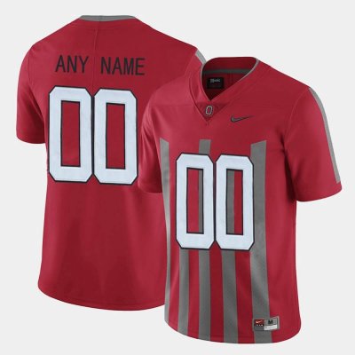 NCAA Ohio State Buckeyes Men's #00 Customized Throwback Red Nike Football College Jersey RTS5045ZA